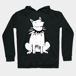 white dog Hoodie